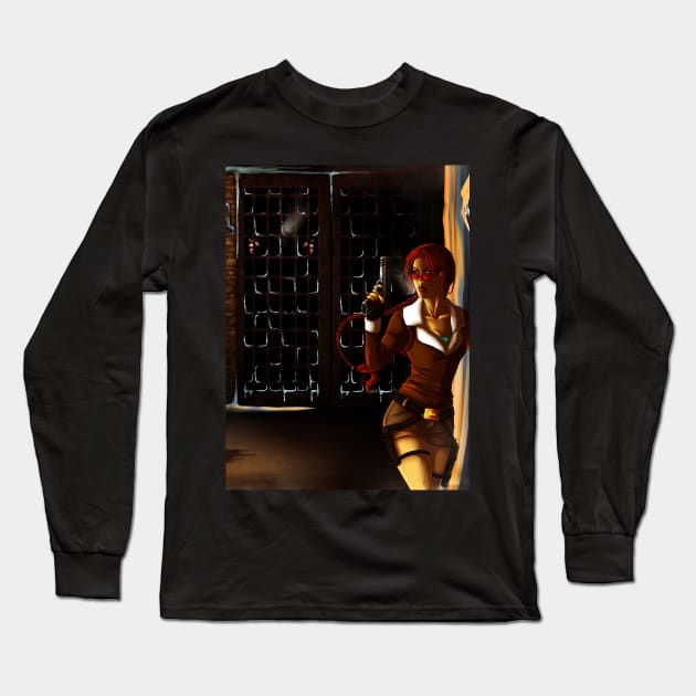 Don't Pull The Lever Long Sleeve T-Shirt by KeiIvory